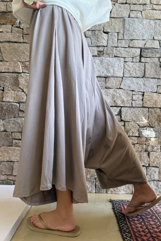 Oscar Asymmetric Hareem Skirt Pant Mocha